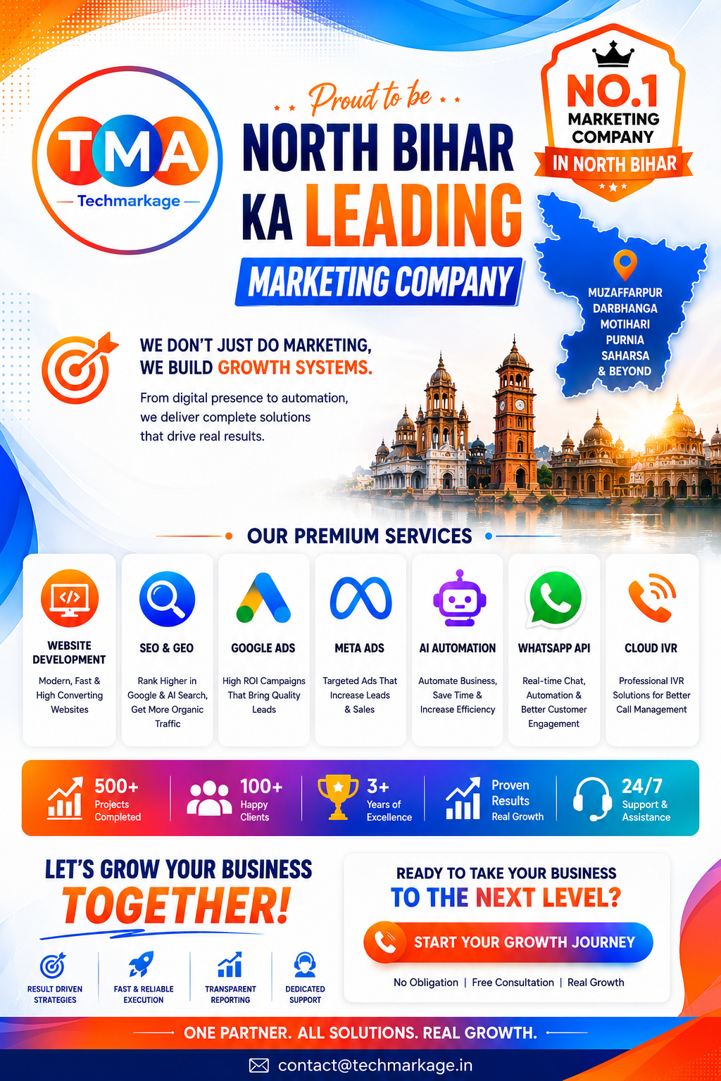TechMarkage Premium Growth Systems Blueprint TechMarkage - No.1 Digital Marketing and AI Automation Company in Muzaffarpur North Bihar